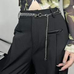 Adjustable Rhinestone Belt Chain Tassel Waistband for Women