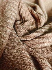 Solid Ribbed Long Sleeve Open Front Knitted Cardigan