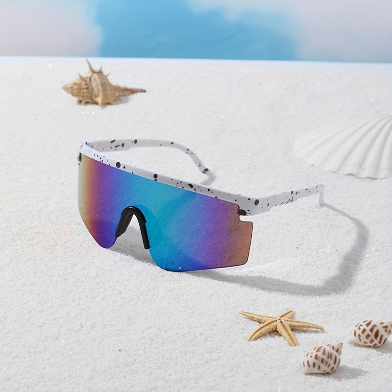 Y2K Wrap Around Sunglasses Semi Rimless Gradient Lens UV400
