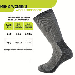 Men's Sports Wool Socks - Shock Absorbing & Wear Resistant