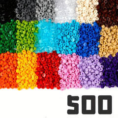 Bulk Building Blocks with Classic 1X1 Round Plates in Rainbow Colors