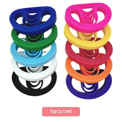 5 Pcs Silicone Bracelet Stretch Wristband for Adults Teens