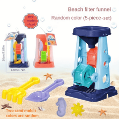 Kids Beach Toy Set Sand Shovel Barrel Car Hourglass