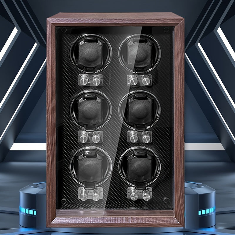 Wooden Watch Winder Storage Box 6 Slot