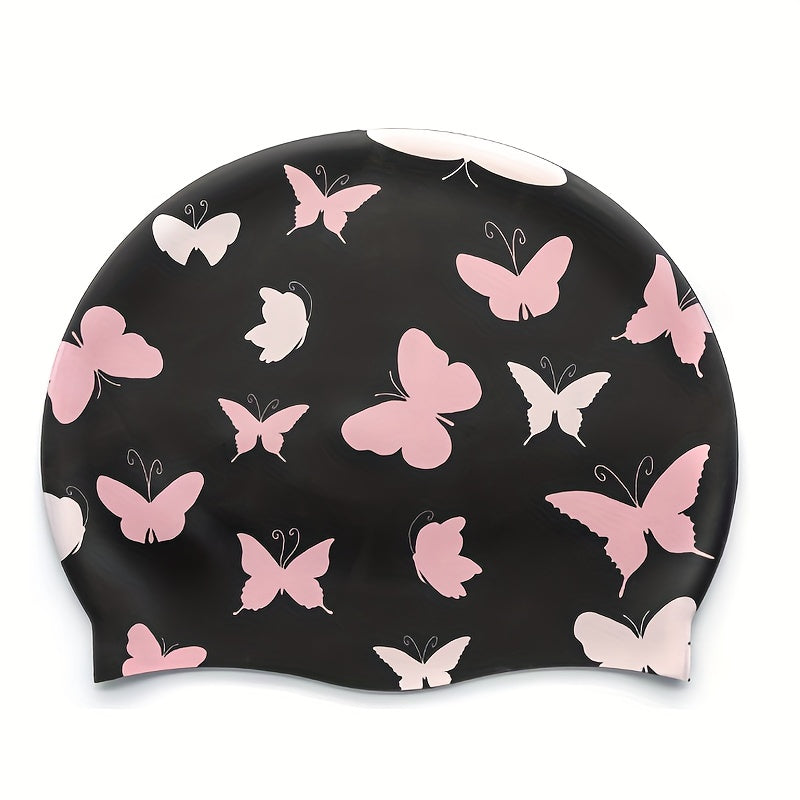 Cartoon Animal Print Silicone Swimming Cap