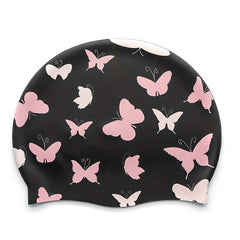 Cartoon Animal Print Silicone Swimming Cap