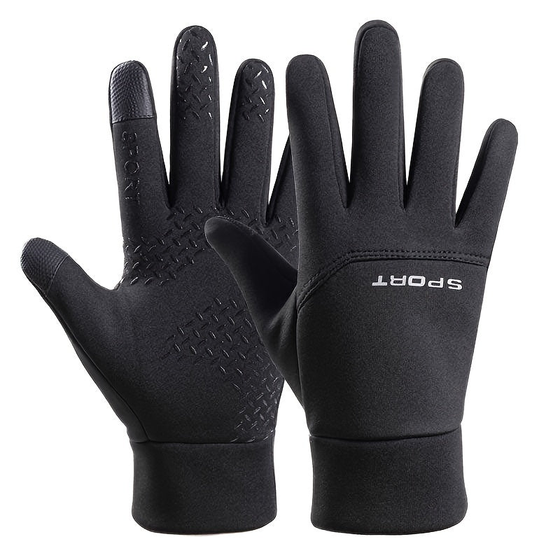 Men's Waterproof Velvet Winter Gloves Windproof Coldproof Outdoor Sports