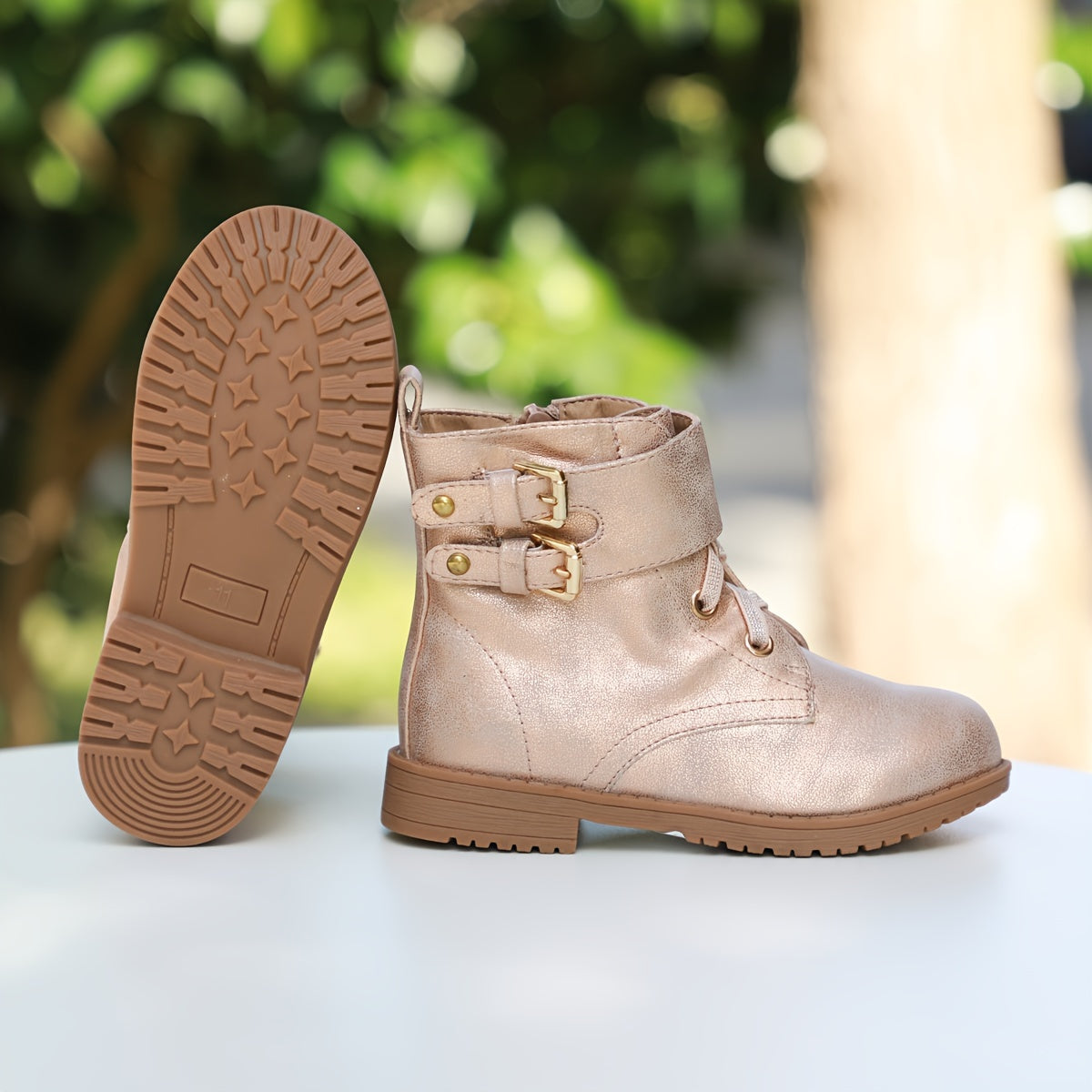 Girls' Wear-Resistant Solid Boots for Indoor Outdoor Travel
