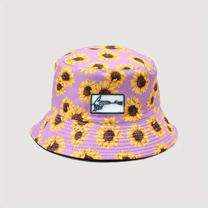 Sunflower Bucket Hat Fisherman Hat Outdoor Summer Travel Cap