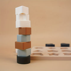 Silicone 3D Geometric Puzzle Toy for 1-3 Years Old