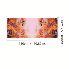 Tropical Floral Printed Silk Scarf Wrap Head Wrap Gift for Mother