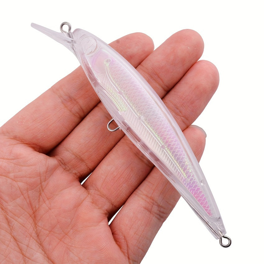 10pcs Unpainted Jerkbait Blank Minnow Lure Bionic Hard Crankbait Swimbaits