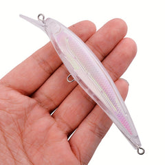 10pcs Unpainted Jerkbait Blank Minnow Lure Bionic Hard Crankbait Swimbaits