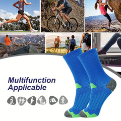 2 Pairs Circulation 15-20mmHg Compression Crew Socks