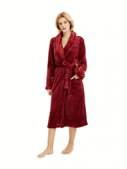 Cozy Flannel Long Robe Women's Sleepwear