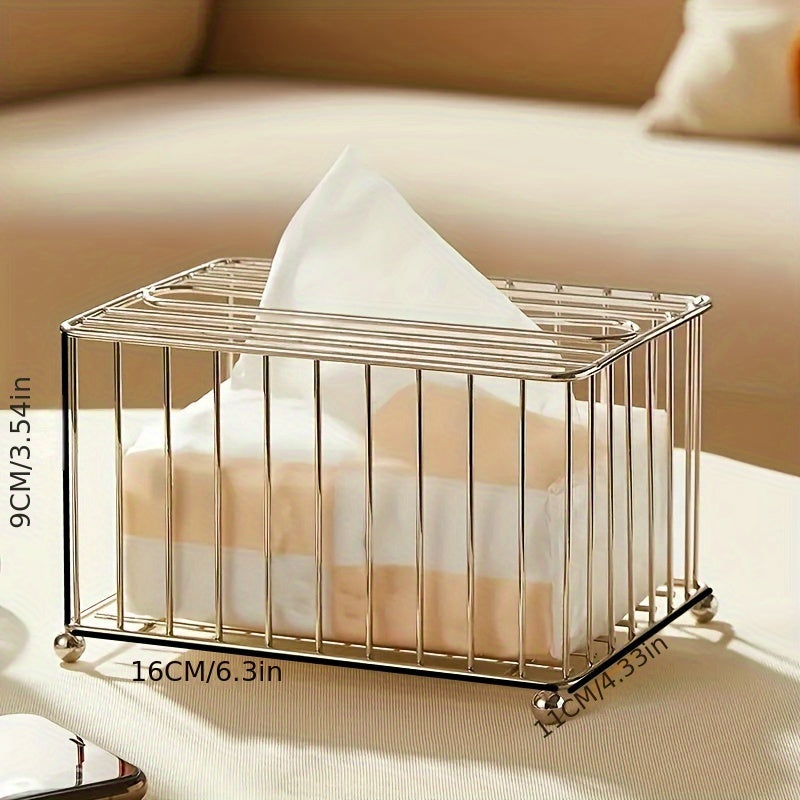 Multifunctional Tissue Holder with Stationery and Remote Control Storage
