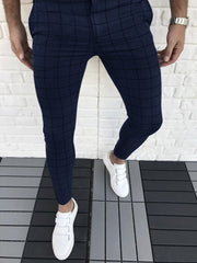 Men's Checkered Slim Fit Pants
