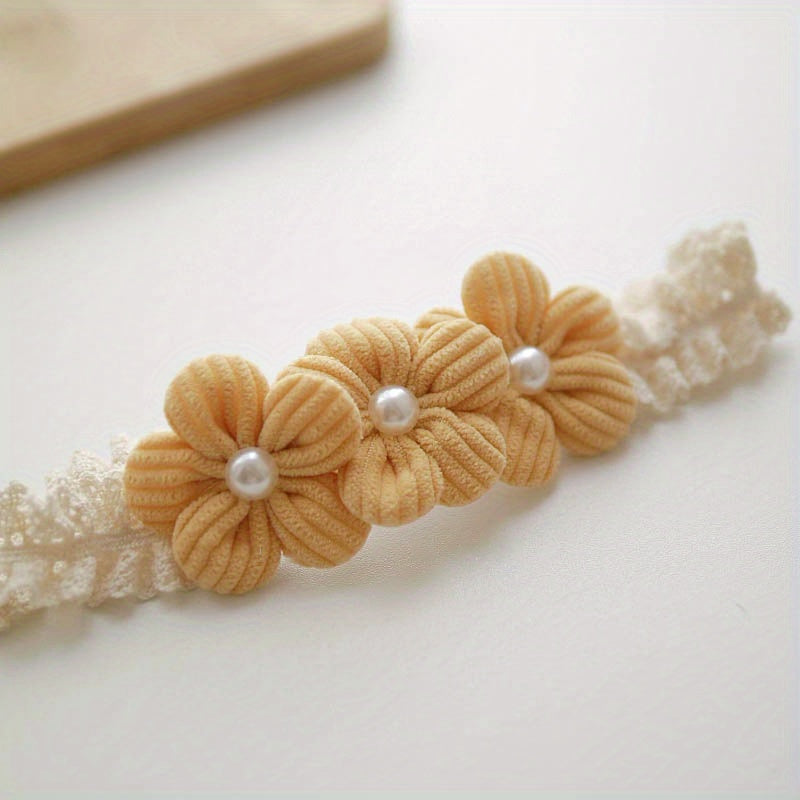 Red Flower Non Slip Stretch Headband for Baby Girls
