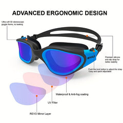 Adult's Anti-fog UV Swim Goggles for Men & Women