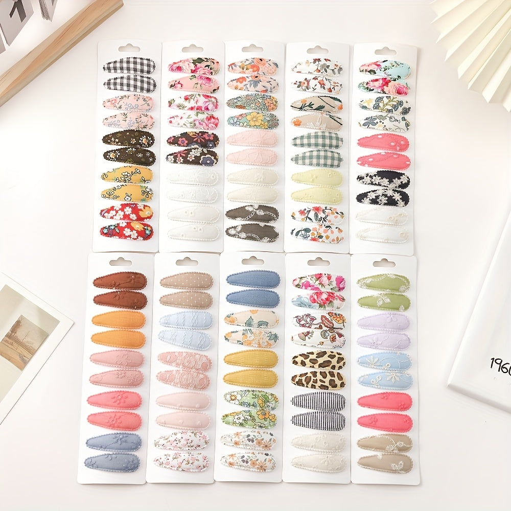 10pcs Flower Pattern Hairpins Hair Clips For Girls Headband Kids Accessories