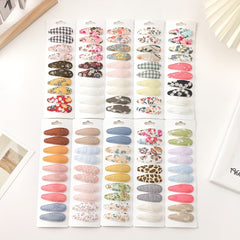 10pcs Flower Pattern Hairpins Hair Clips For Girls Headband Kids Accessories