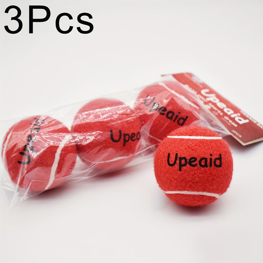 3pcs High Elastic Rubber Tennis Balls Red