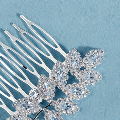 Rhinestone Alloy Hair Comb Head Jewelry for Prom Birthday Party
