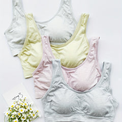 4pcs Seamless Wireless Bras Full Coverage Bra Women's Lingerie