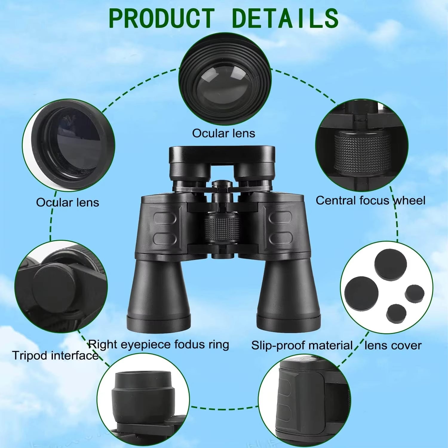 High-Power Long Distance Zoomable HD Binoculars