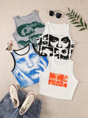 Y2K Sleeveless Crop Top Set for Summer & Spring