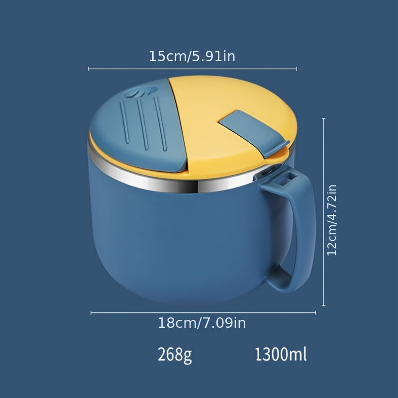 1300ml Portable Bowl With Handle for Camping Picnic
