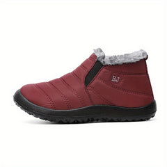 Women's Flat Fleece Liner Ankle Snow Boots - Waterproof & Warm
