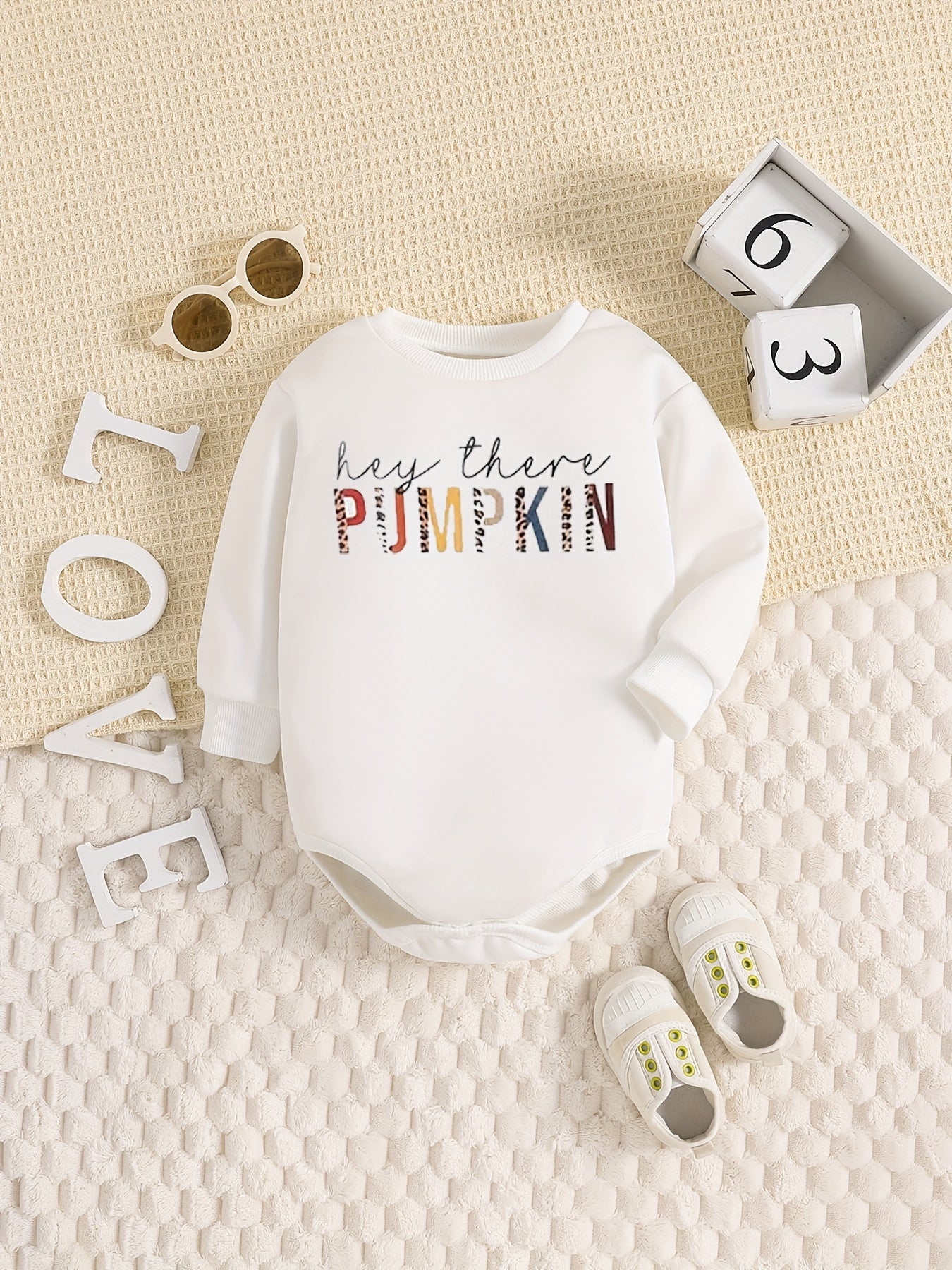 Baby Boy Casual Onesie HET THERE PUMPKIN Print Romper