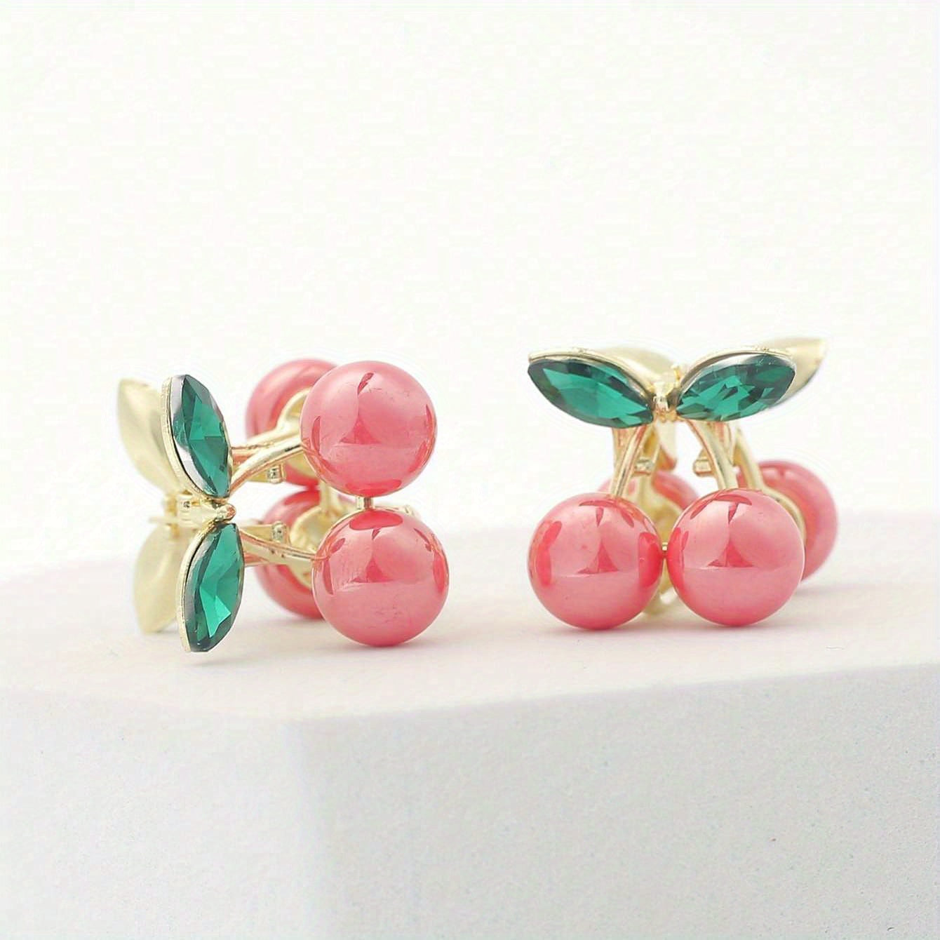 2pcs Sweet Cherry Hair Clips for Girls