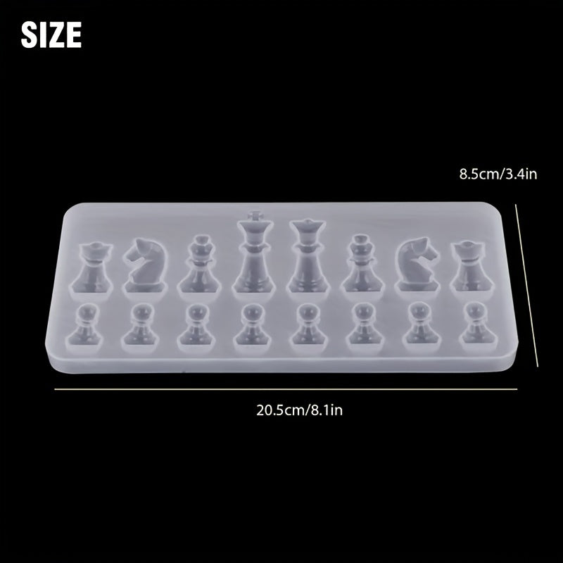 Chess Pieces Resin Mold Epoxy 3D Silicone DIY Crafting Tools
