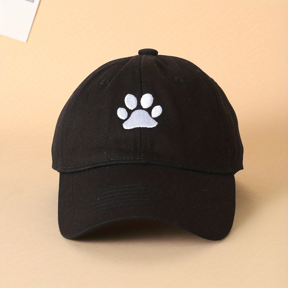 Paw Embroidery Baseball Cap Adjustable Dad Hat Lightweight Sun Hat