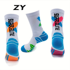 1pair Basketball Socks Thickened Breathable Long Sports Socks