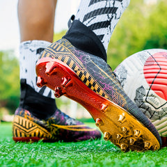 Boy's High Top Non Slip AG Football Cleat Professional Soccer Shoes