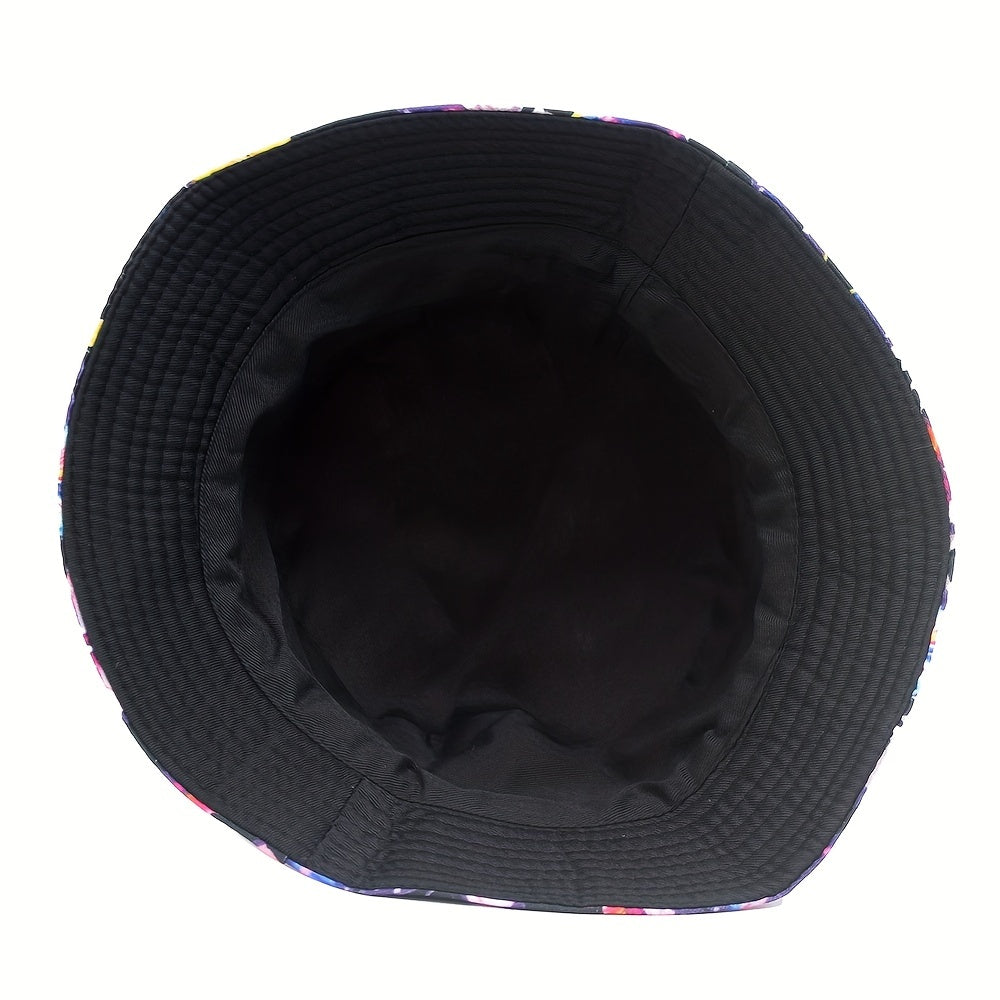 Colorful Butterfly Sun Protection Hat Double-sided Basin Hat