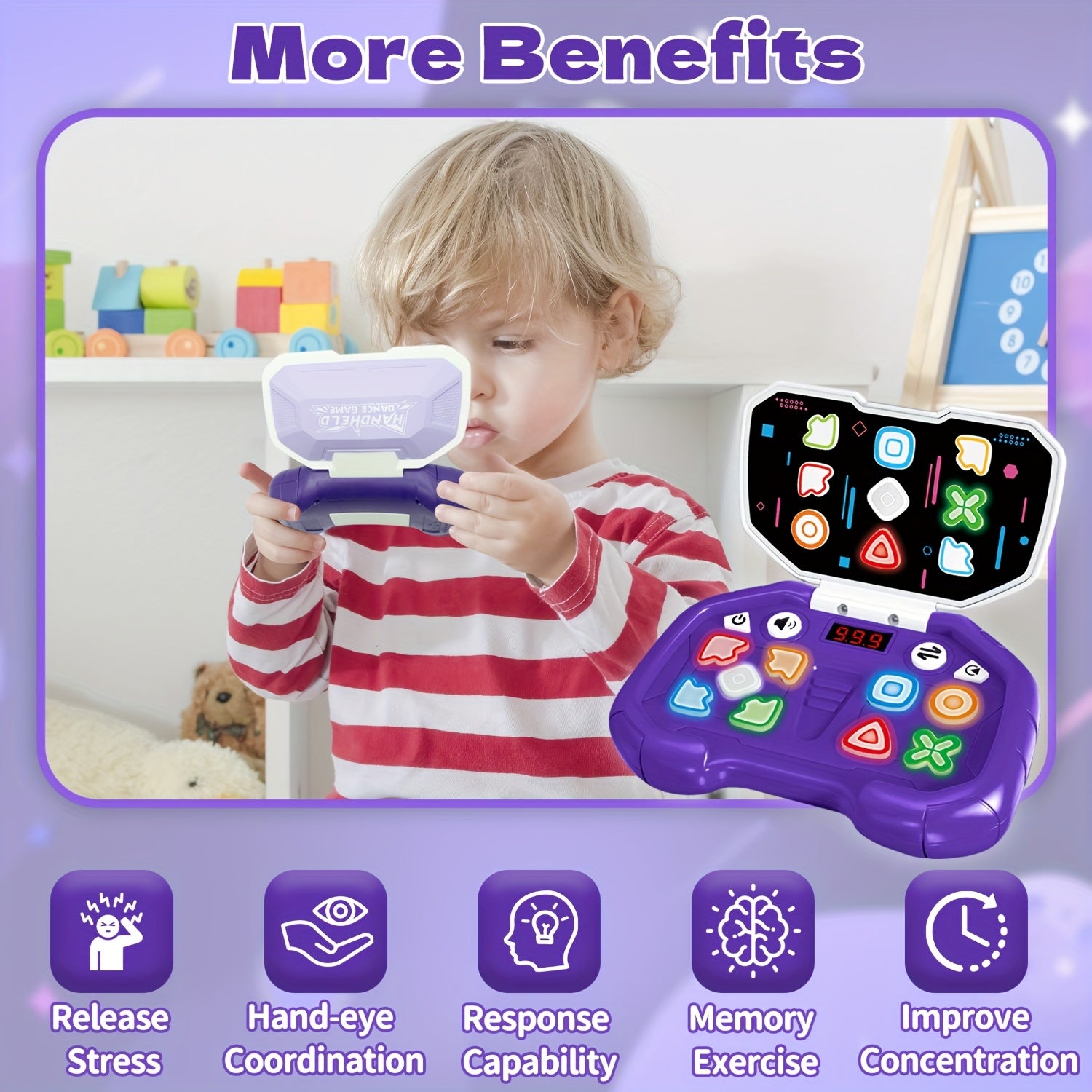 Fast Push Puzzle Games Electronic Bounce Fidget Toys Ages 3-12