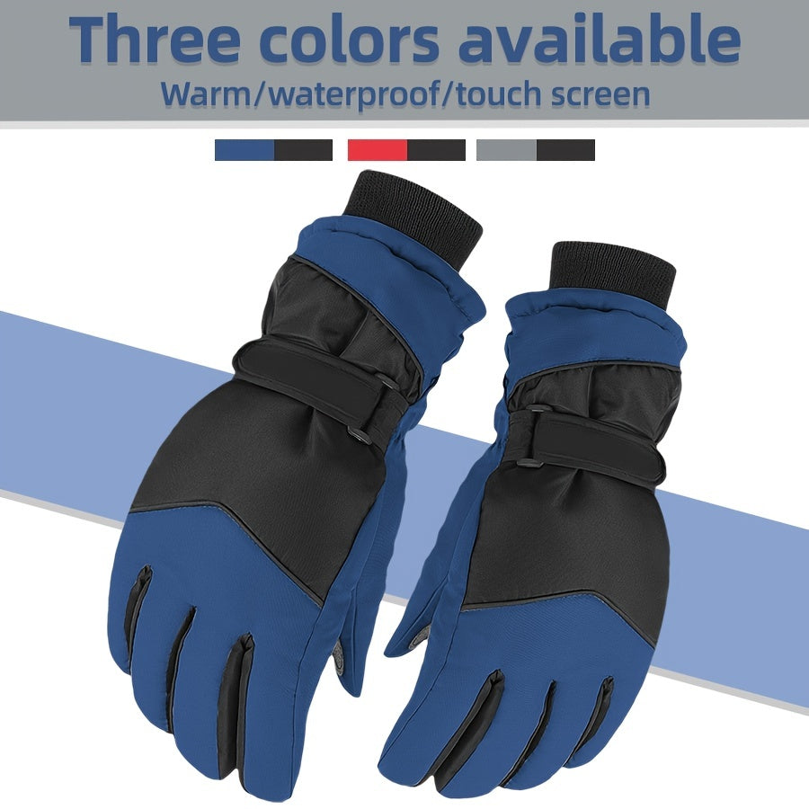 Waterproof Touch Screen Winter Snow Gloves - Cold Weather Skiing & Snowboarding