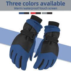 Waterproof Touch Screen Winter Snow Gloves - Cold Weather Skiing & Snowboarding