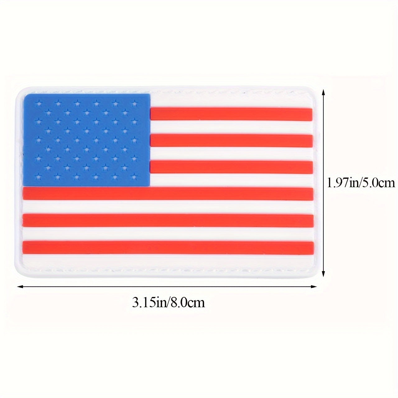 5pcs Flag 3D Rubber Outdoor Arm Patch for Caps Bags Backpacks Vest Uniforms