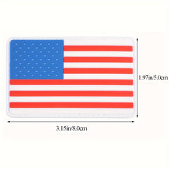 5pcs Flag 3D Rubber Outdoor Arm Patch for Caps Bags Backpacks Vest Uniforms