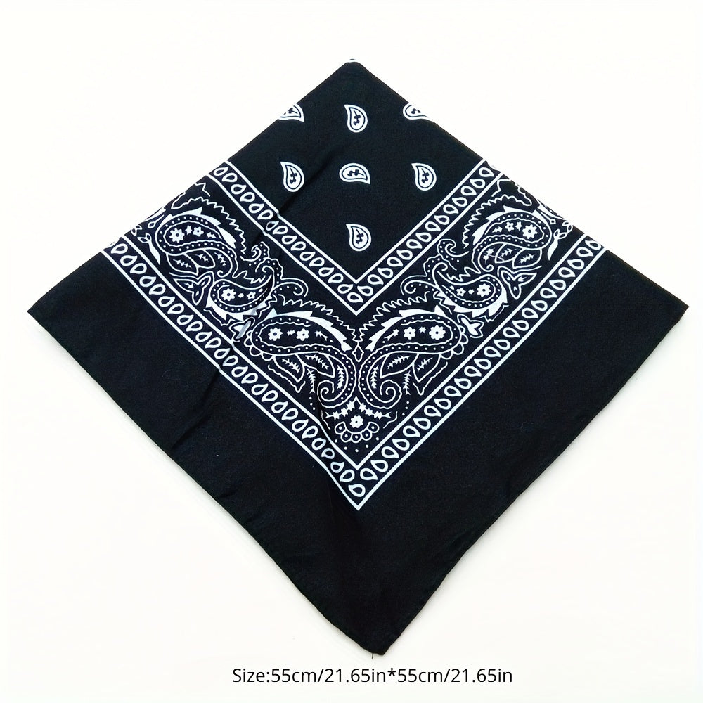 Cashew Nut Bandana Paisley Swirl Print Square Scarf