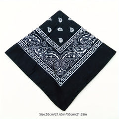 Cashew Nut Bandana Paisley Swirl Print Square Scarf