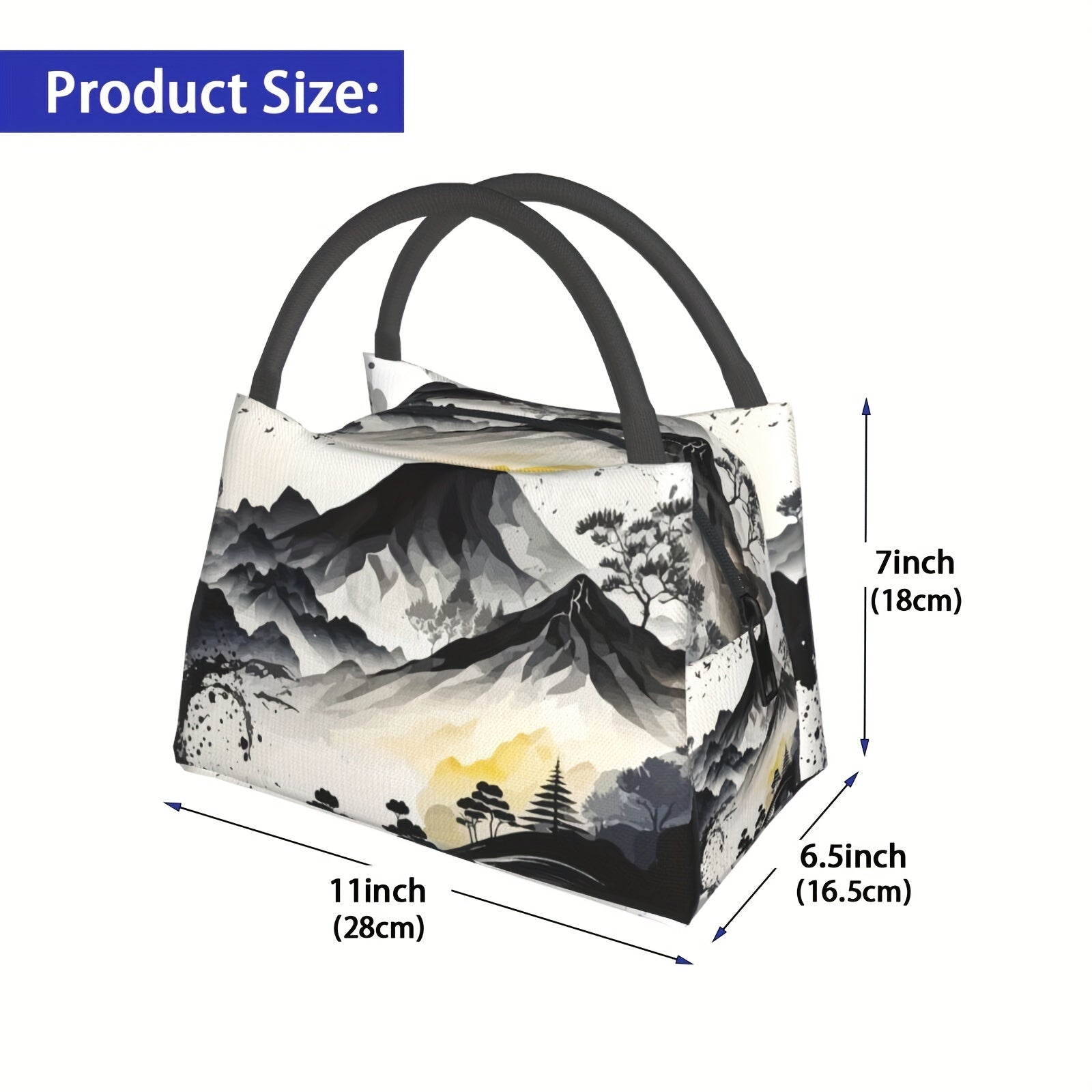 Portable Insulated Lunch Bag Tote Bag For Picnic Beach Fishing Work