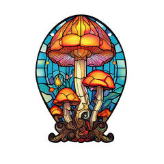 Strange Mushroom Acrylic Round Wall Decoration for Front Door