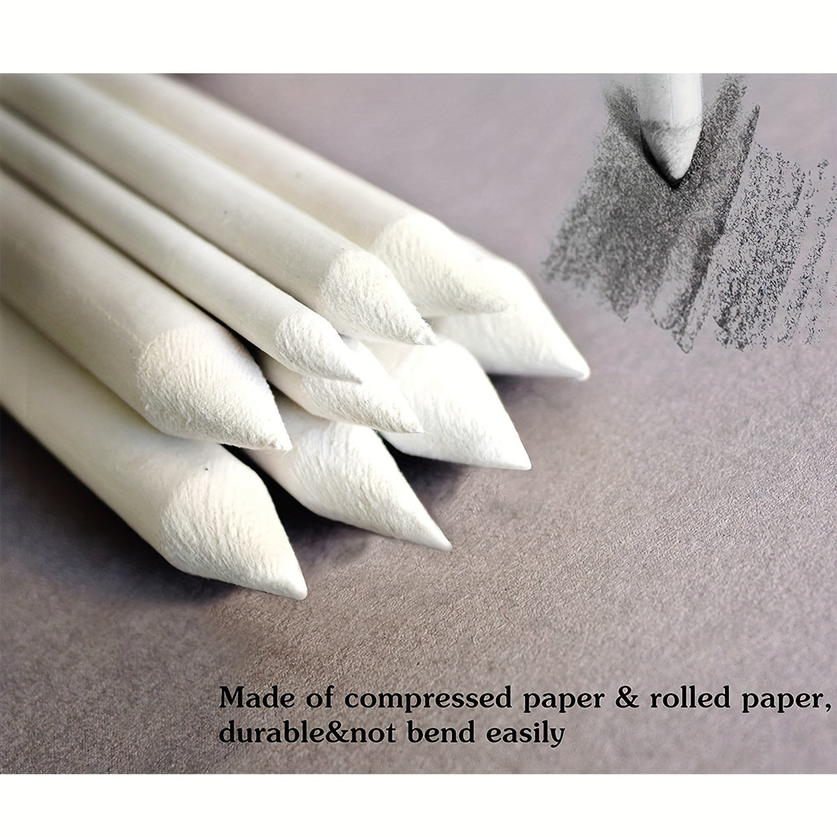 12pcs Blending Stumps & Tortillions for Paper Art with Sharpener
