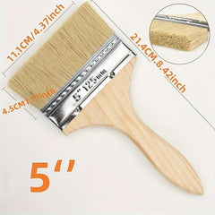 Thickened Natural Paint Brush Set with Decorative Small & Stain Brushes